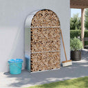 vidaXL Haardhoutopslag 40x45x170 cm gegalvaniseerd staal groen