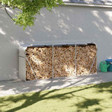 vidaXL Haardhoutopslag 40x45x170 cm gegalvaniseerd staal groen