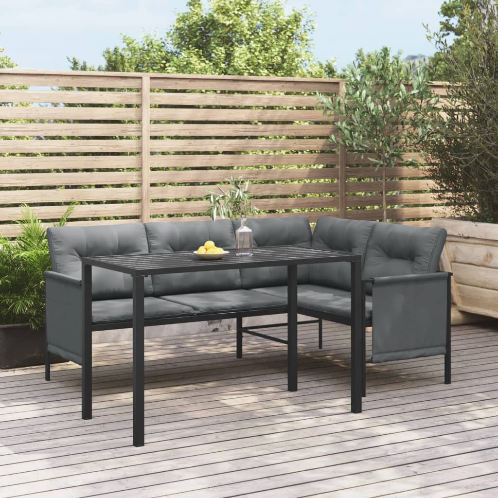 vidaXL 2-delige Tuinset staal antracietkleurig