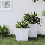 vidaXL Planter with removable pot rattan-look 21/32 L PP brown