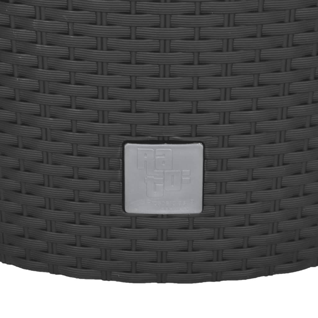vidaXL Plantenbak met uitneembare bak rattan-look 15/15,3 L PP wit