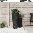 vidaXL Plantenbak met uitneembare bak geribbeld 18/45 L PP antraciet