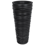 vidaXL Plantenbak met uitneembare bak geribbeld 18/45 L PP antraciet