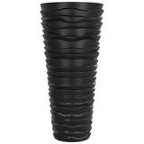 vidaXL Plantenbak met uitneembare bak geribbeld 18/45 L PP antraciet
