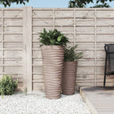 vidaXL Plantenbak met uitneembare bak geribbeld 18/45 L PP antraciet