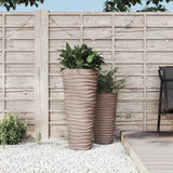 vidaXL Plantenbak met uitneembare bak geribbeld 18/45 L PP antraciet