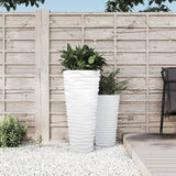 vidaXL Plantenbak met uitneembare bak geribbeld 18/45 L PP antraciet
