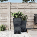 vidaXL Plantenbak met uitneembare bak beton-look 21/49 L PP antraciet