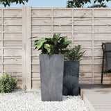 vidaXL Plantenbak met uitneembare bak beton-look 21/49 L PP antraciet