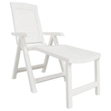 vidaXL Sun Lounger Plastic White
