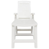 vidaXL Sun Lounger Plastic White