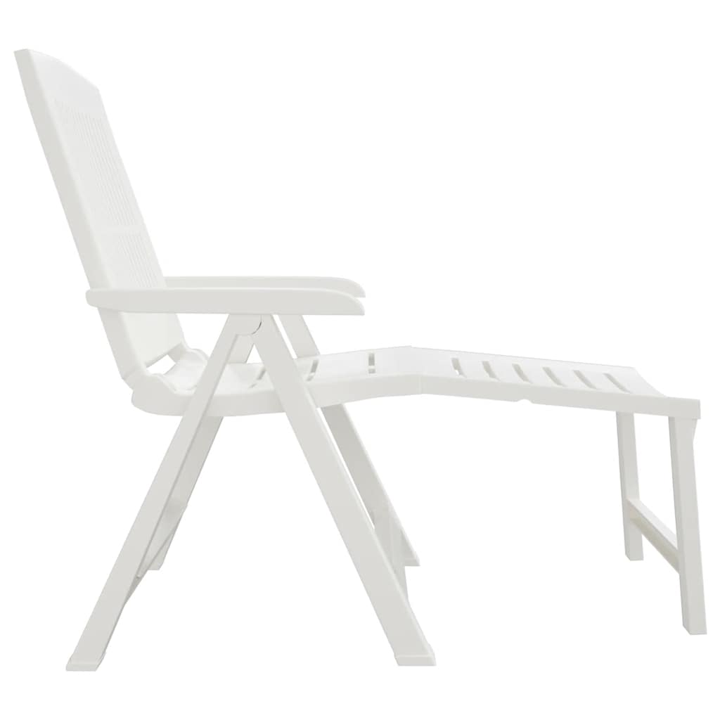 vidaXL Sun Lounger Plastic White