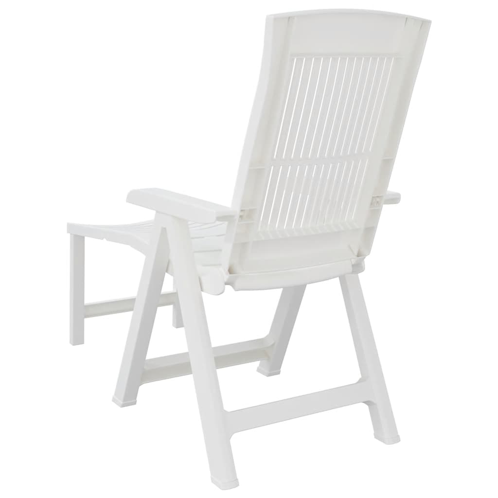 vidaXL Sun Lounger Plastic White