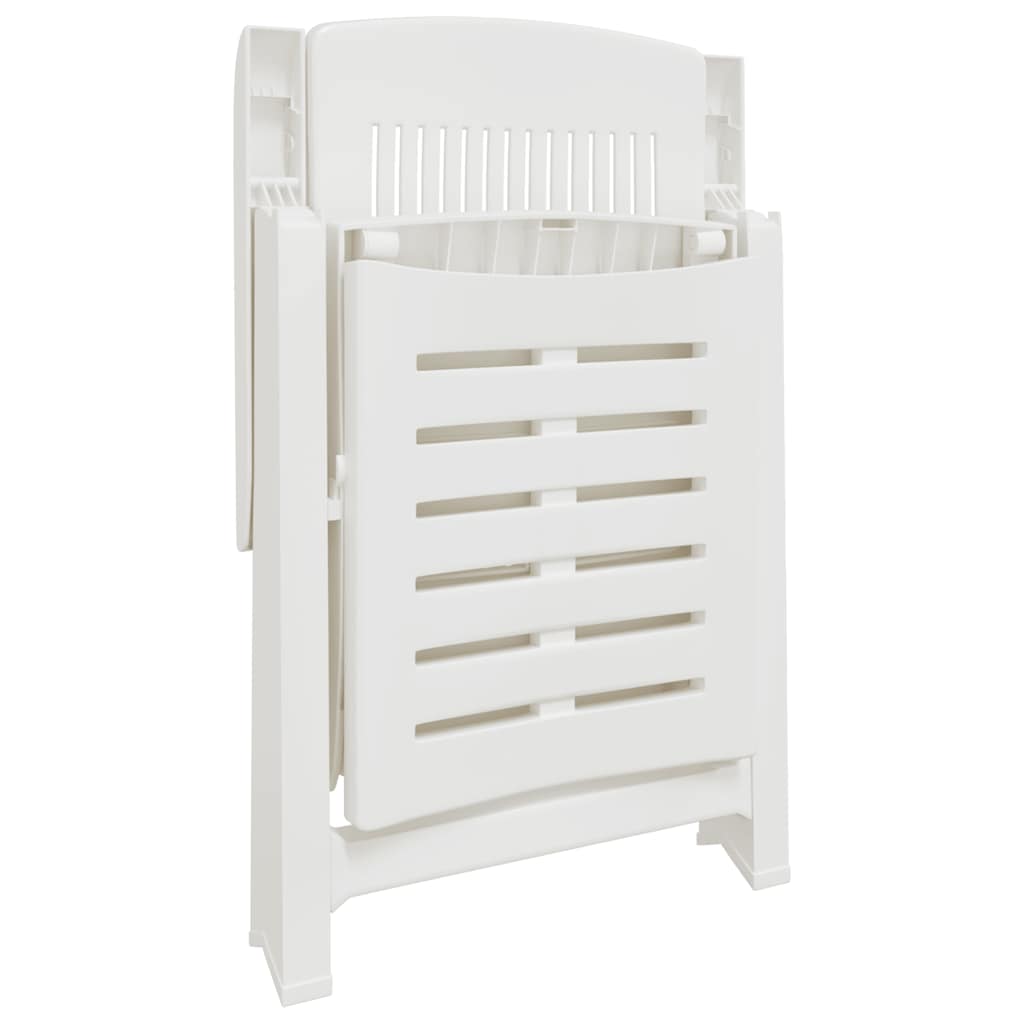 vidaXL Sun Lounger Plastic White