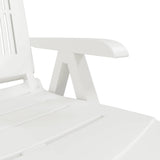 vidaXL Sun Lounger Plastic White