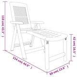 vidaXL Sun Lounger Plastic White