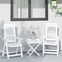 vidaXL Tuinstoelen 2 st verstelbaar PP wit