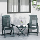 vidaXL Tuinstoelen 2 st verstelbaar PP wit