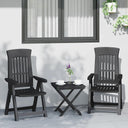 vidaXL Tuinstoelen 2 st verstelbaar PP wit
