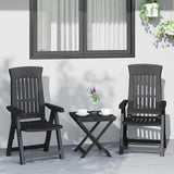 vidaXL Tuinstoelen 2 st verstelbaar PP wit
