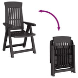 vidaXL Tuinstoelen 2 st verstelbaar PP wit