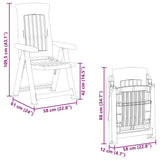 vidaXL Tuinstoelen 2 st verstelbaar PP wit