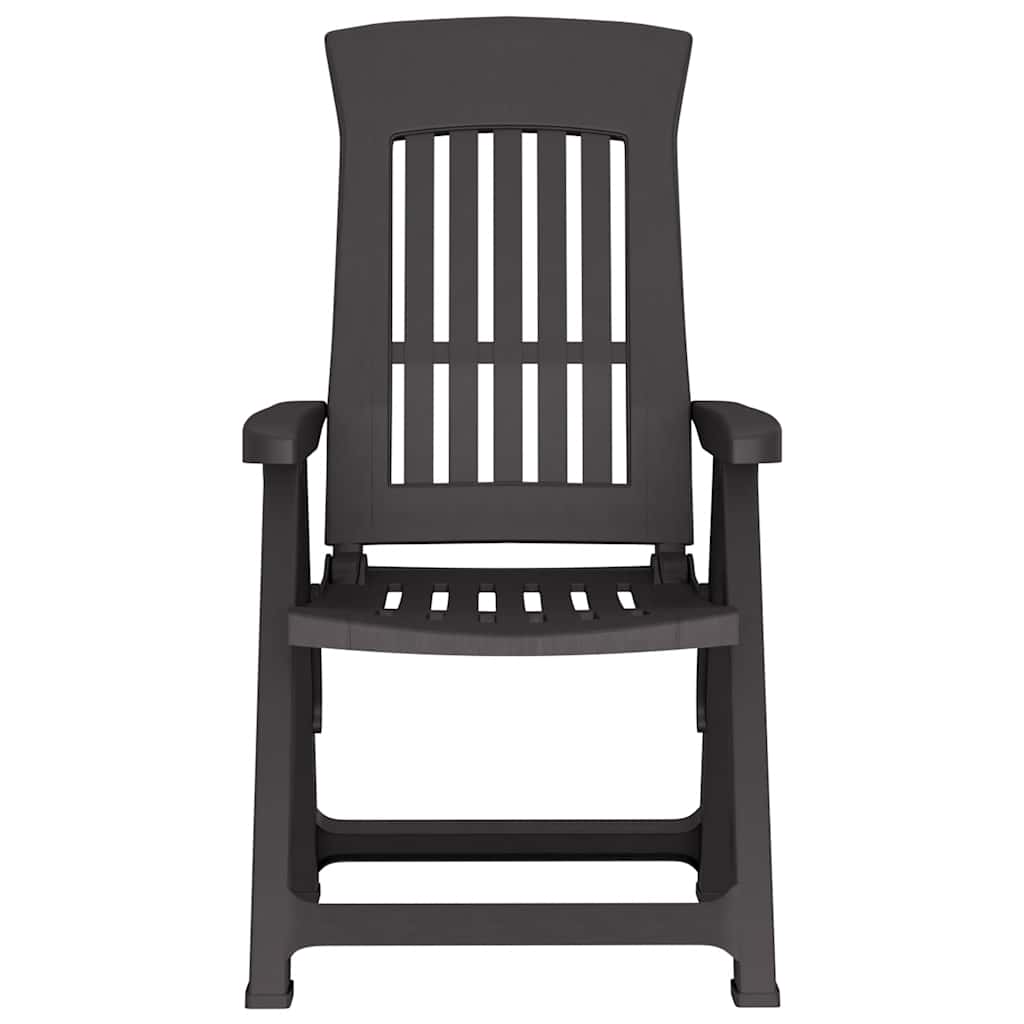 vidaXL Tuinstoelen 2 st verstelbaar PP wit