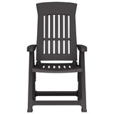 vidaXL Tuinstoelen 2 st verstelbaar PP wit