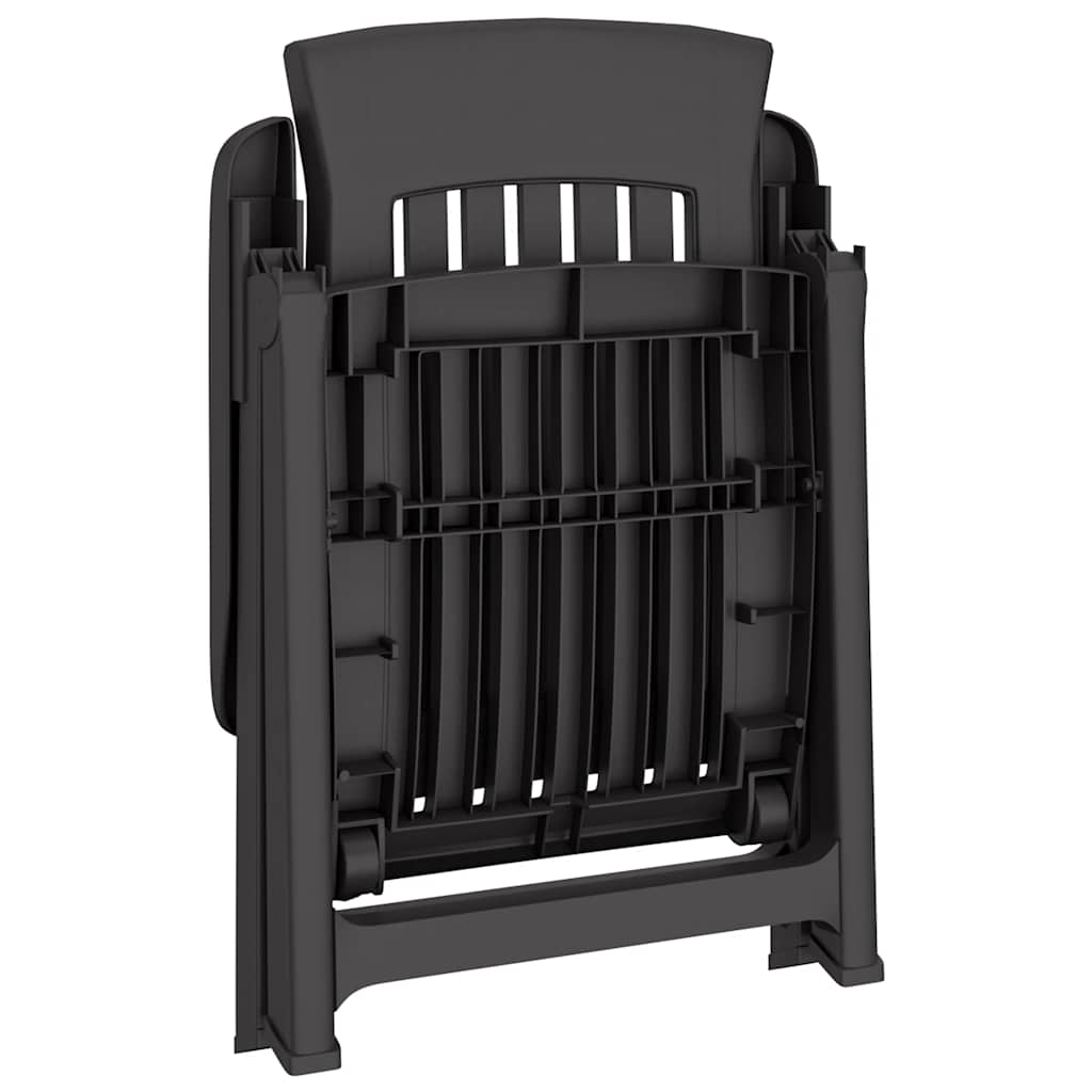 vidaXL Tuinstoelen 2 st verstelbaar PP wit