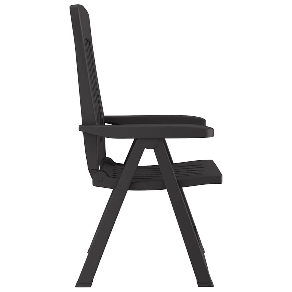vidaXL Tuinstoelen 2 st verstelbaar PP wit
