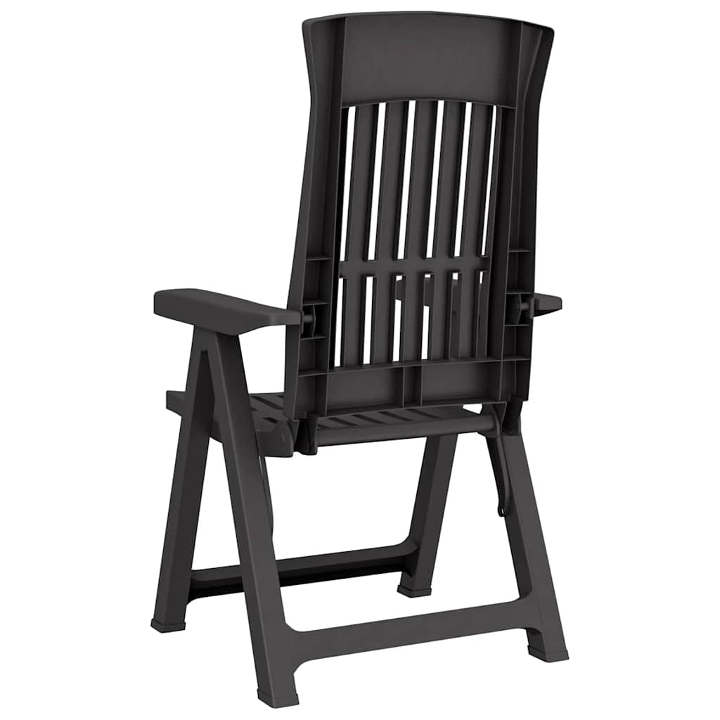 vidaXL Tuinstoelen 2 st verstelbaar PP wit