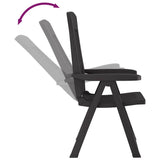 vidaXL Tuinstoelen 2 st verstelbaar PP wit