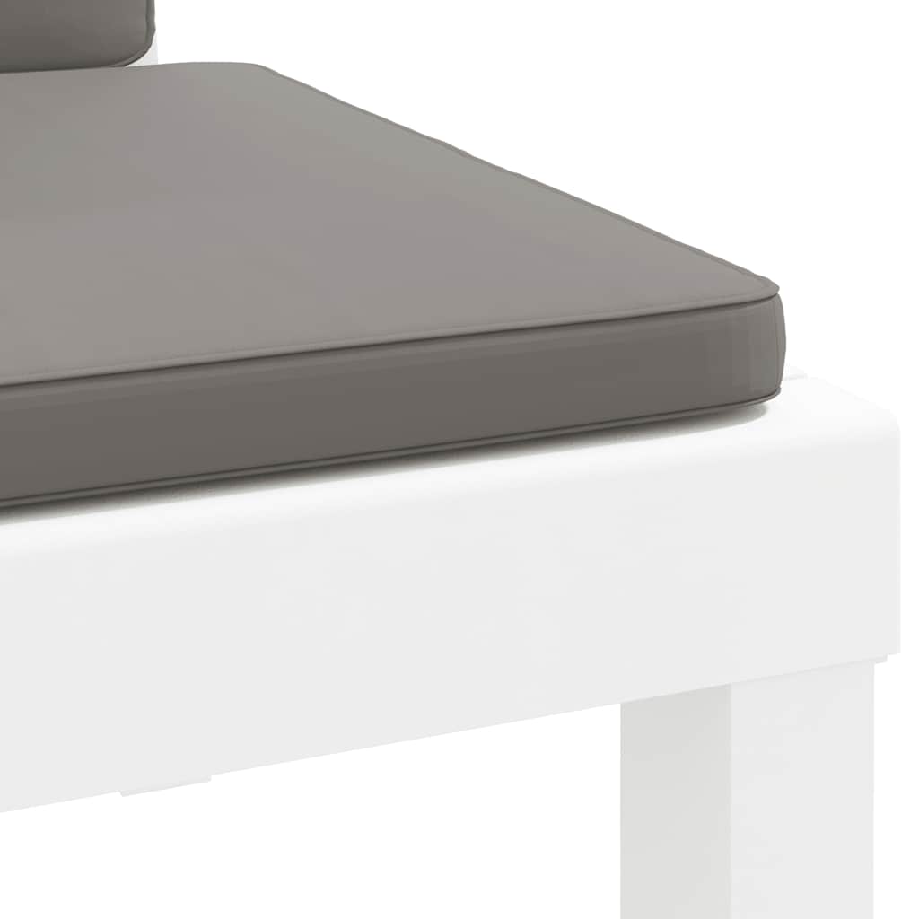 vidaXL Ligbed met kussens PP antracietkleurig
