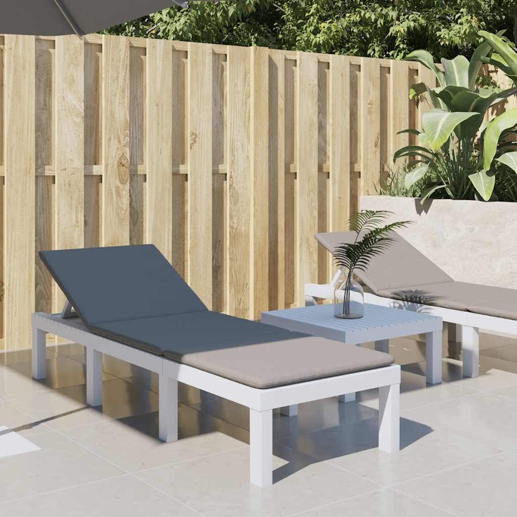 vidaXL Ligbed met kussens PP antracietkleurig