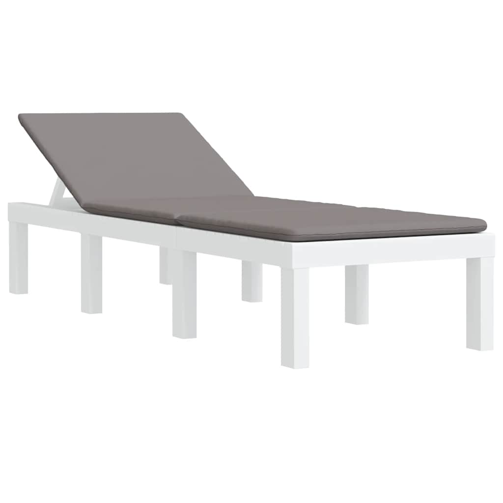 vidaXL Ligbed met kussens PP antracietkleurig