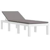 vidaXL Ligbed met kussens PP antracietkleurig