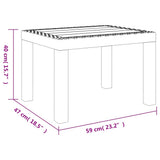 vidaXL Garden Table 59x47x40 cm PP anthracite