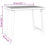 vidaXL Campingtafel hout-look 79x56x64 cm PP antracietkleurig