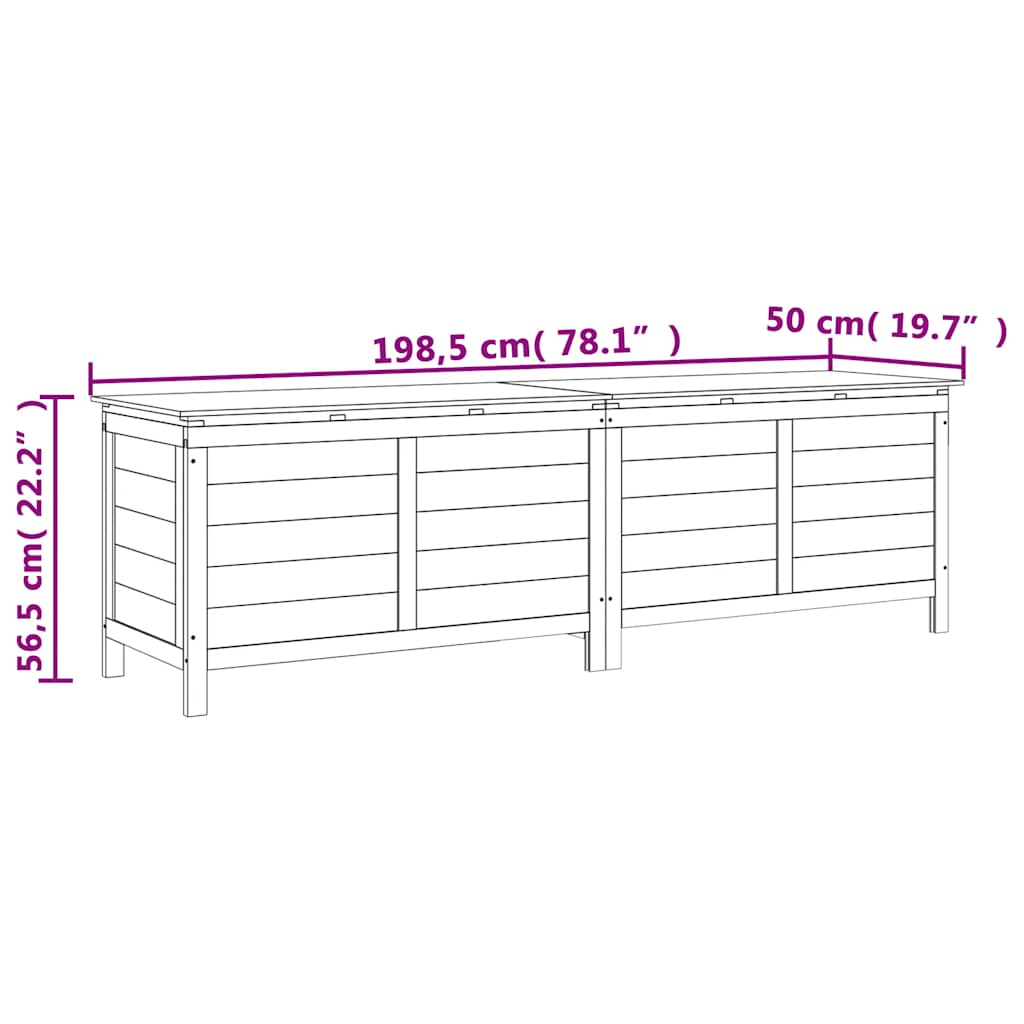 vidaXL Tuinbox 50x49x56,5 cm massief vurenhout