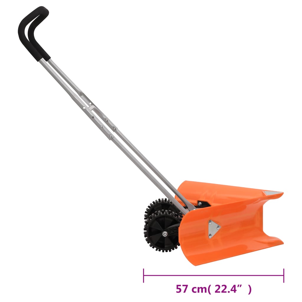 vidaXL Sneeuwschep met uitschuifbaar handvat 66 cm bladstaal zwart