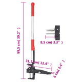 vidaXL Onkruidsteker 93,5 cm gepoedercoat staal rood en grijs