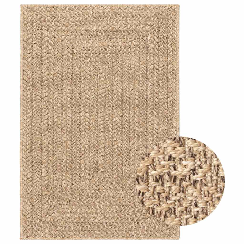 vidaXL Vloerkleed ZIZUR binnen en buiten 80x150 cm jute look
