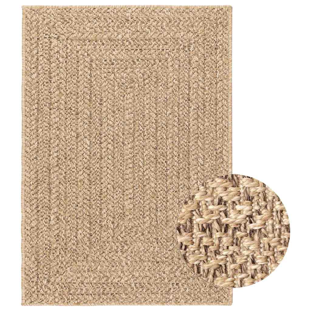 vidaXL Vloerkleed ZIZUR binnen en buiten 80x150 cm jute look