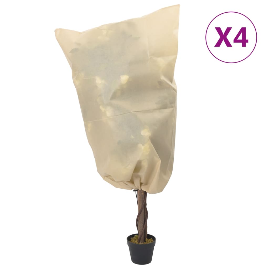 vidaXL Plantenhoezen met trekkoord 8 st 70 g/m² 0,8x0,8 m