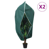 vidaXL Plantenhoezen met ritssluiting 4 st 70 g/m² 1x1,55 m