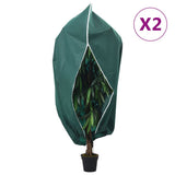 vidaXL Plantenhoezen met ritssluiting 4 st 70 g/m² 1x1,55 m