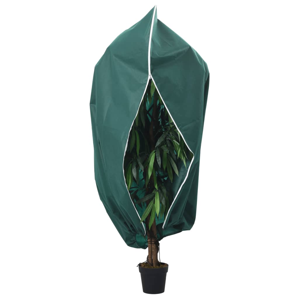 vidaXL Plantenhoezen met ritssluiting 4 st 70 g/m² 1x1,55 m