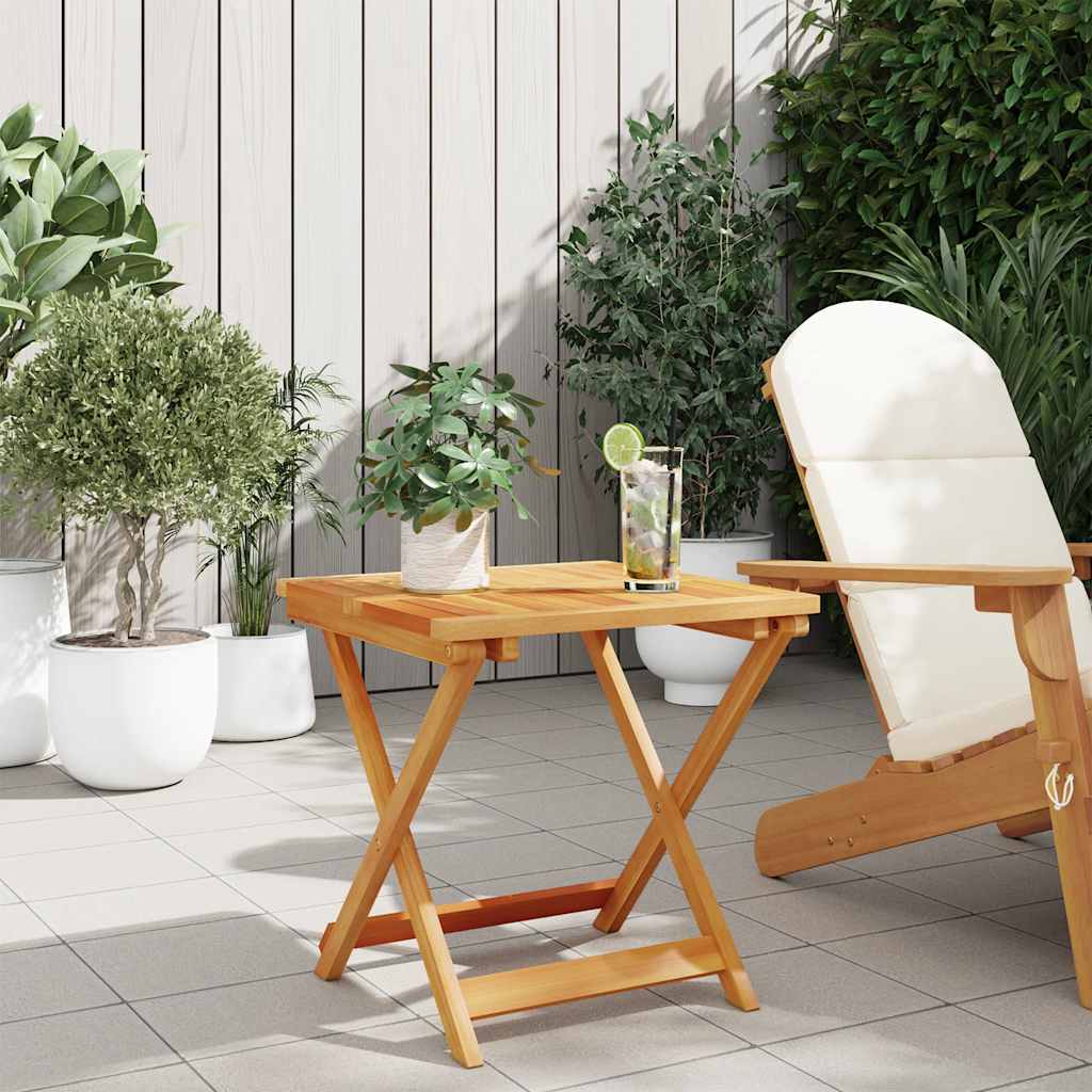 vidaXL Tuintafel inklapbaar 50x50x50 cm massief acaciahout