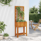 vidaXL Plantenbak met latwerk en schap 55x29,5x152 cm acaciahout