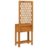 vidaXL Plantenbak met latwerk en schap 55x29,5x152 cm acaciahout